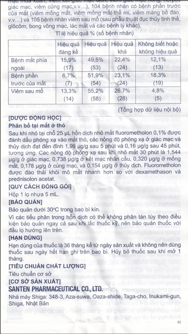 Hỗn dịch nhỏ mắt Flumetholon 0.1 trị các bệnh viêm ngoài mắt chai 5ml - 9