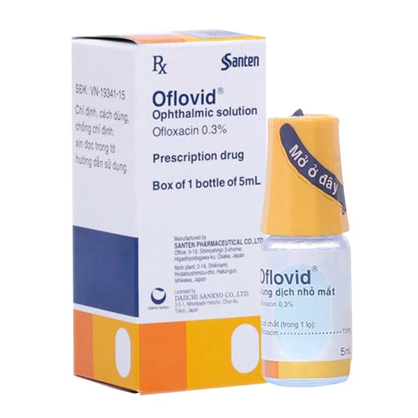 Dung dịch nhỏ mắt Oflovid 0.3% trị nhiễm khuẩn mắt