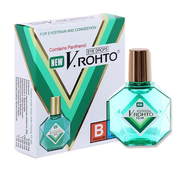 Dung dịch nhỏ mắt New V.Rohto giảm mỏi mắt, sung huyết kết mạc