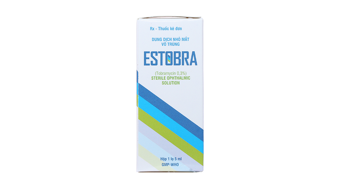Dung dịch nhỏ mắt Estobra 0.3% trị nhiễm khuẩn mắt