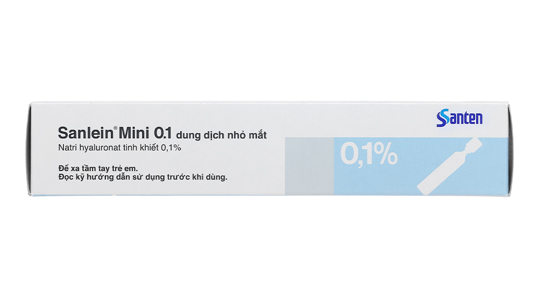 Dung dịch nhỏ mắt Sanlein Mini 0.1 trị tổn thương biểu mô giác mạc