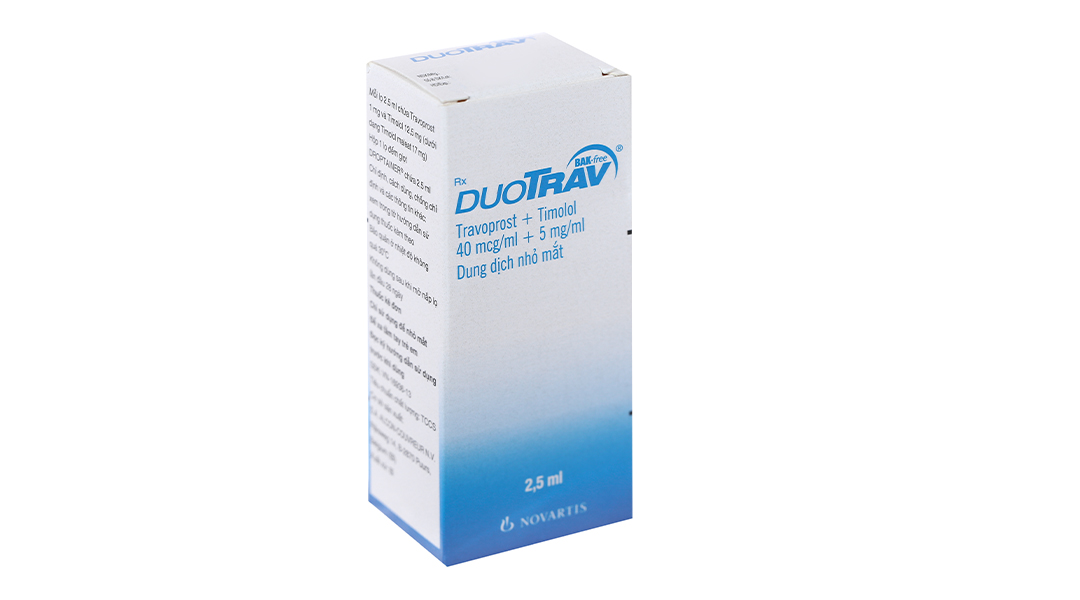 Dung dịch nhỏ mắt DuoTrav trị tăng nhãn áp