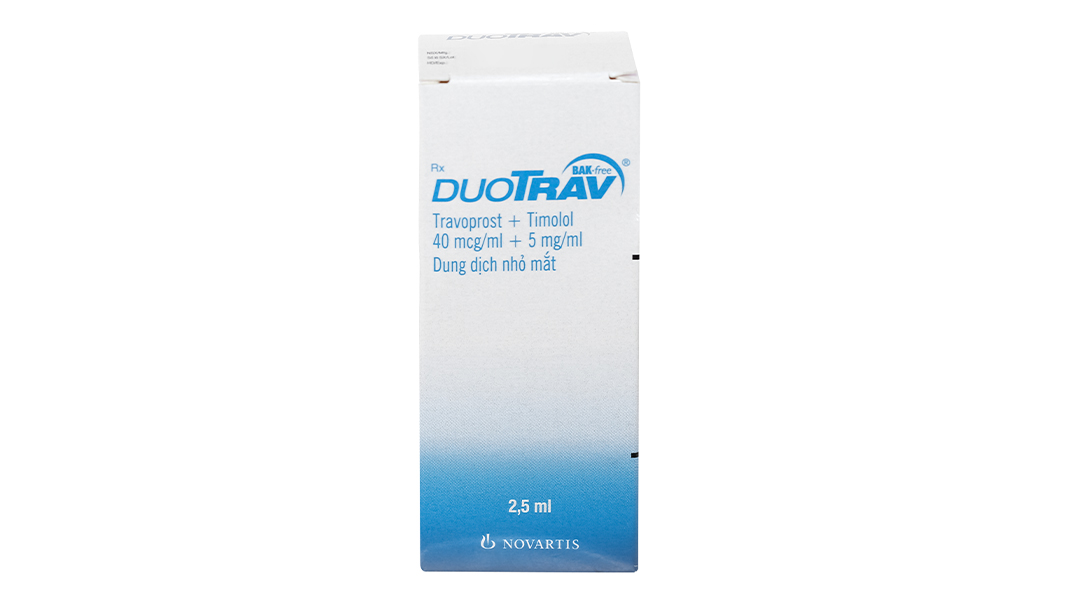 Dung dịch nhỏ mắt DuoTrav trị tăng nhãn áp