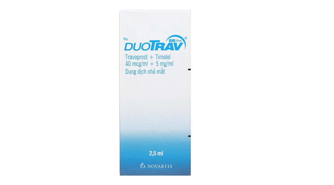 Dung dịch nhỏ mắt DuoTrav trị tăng nhãn áp
