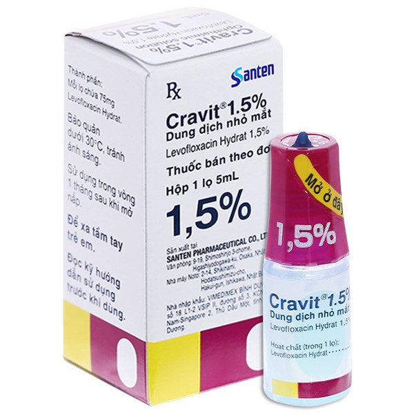 Thông tin về Thuốc Nhỏ Mắt Cravit 1.5%