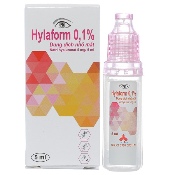 Dung dịch nhỏ mắt Hylaform 0.1% trị khô mắt