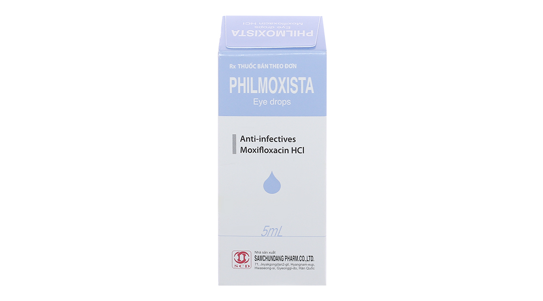 Dung dịch nhỏ mắt Philmoxista trị nhiễm khuẩn mắt