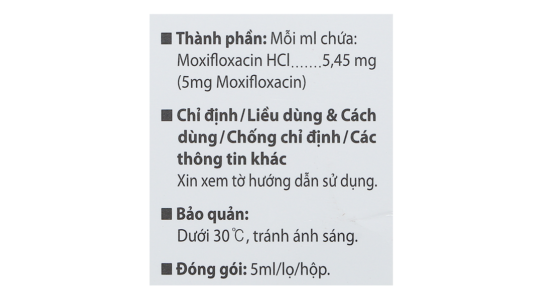 Dung dịch nhỏ mắt Philmoxista trị nhiễm khuẩn mắt