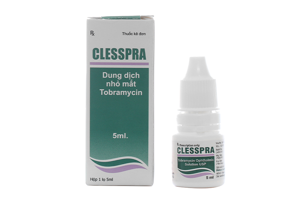 Dung dịch nhỏ mắt Clesspra 0.3% trị nhiễm khuẩn mắt