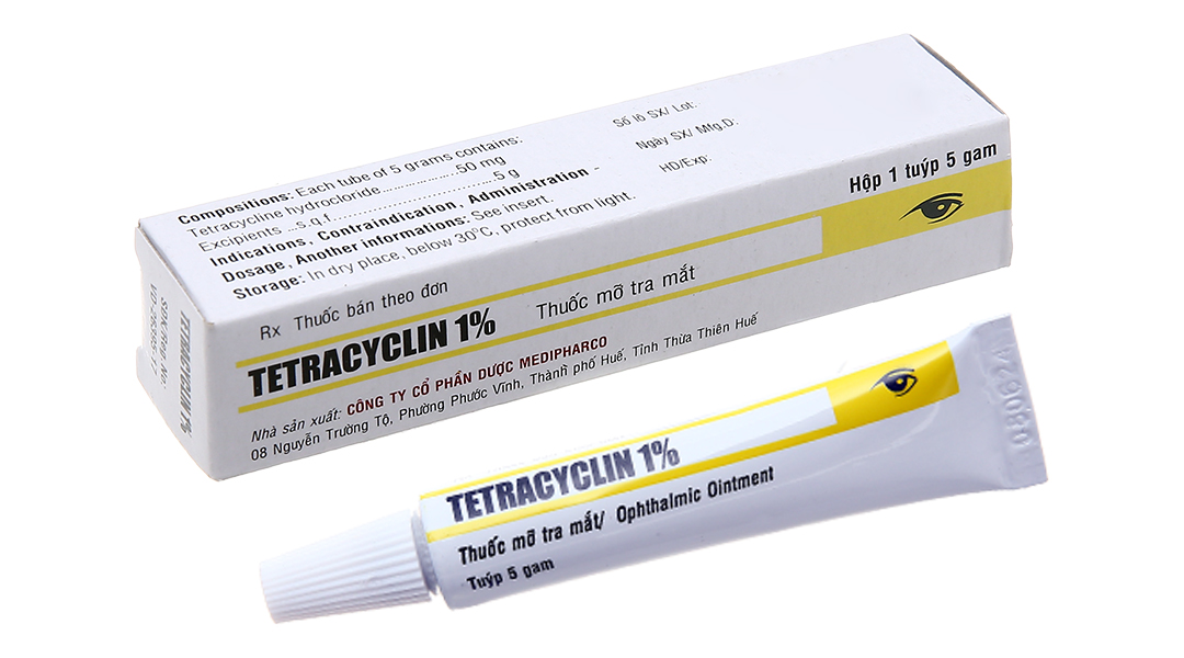 Thuốc mỡ tra mắt Tetracyclin 1% trị nhiễm khuẩn mắt tuýp 5g -07 ...