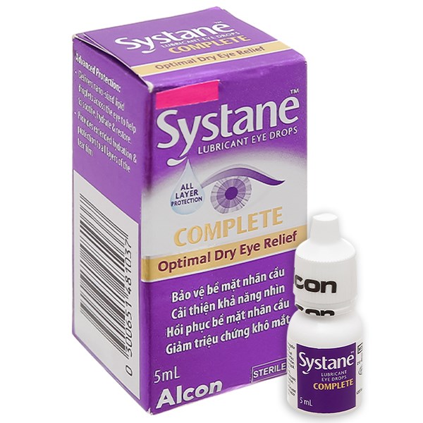 Nhũ tương nhỏ mắt Systane Complete giảm kích ứng mắt, khô mắt
