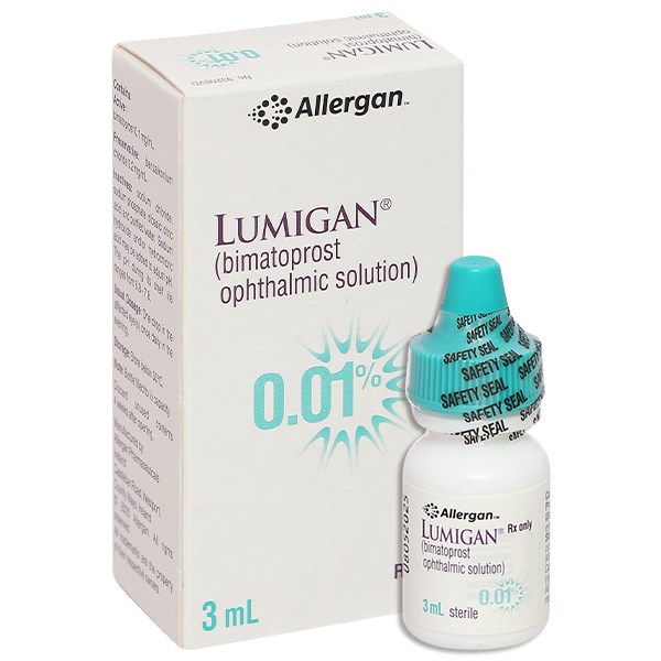 Dung dịch nhỏ mắt Lumigan 0.01% làm giảm sự tăng áp suất nội nhãn