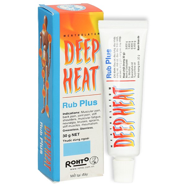 Kem xoa bóp Deep Heat Rub Plus giảm đau cơ, xương khớp