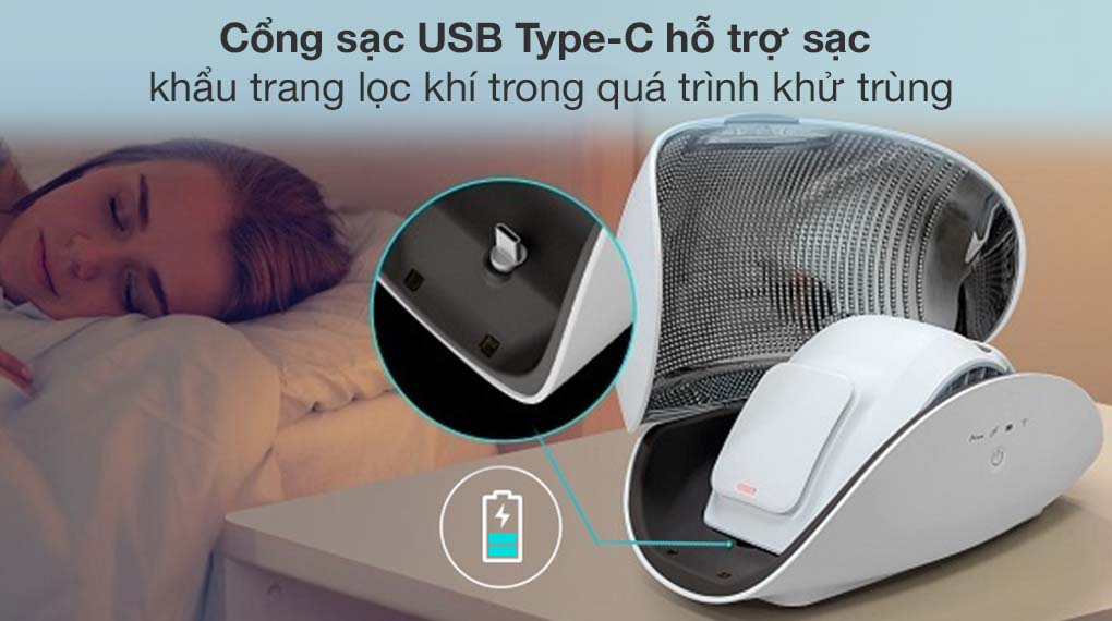 Hộp đựng khẩu trang lọc khí LG PWKAUW01.AVH thế hệ 1