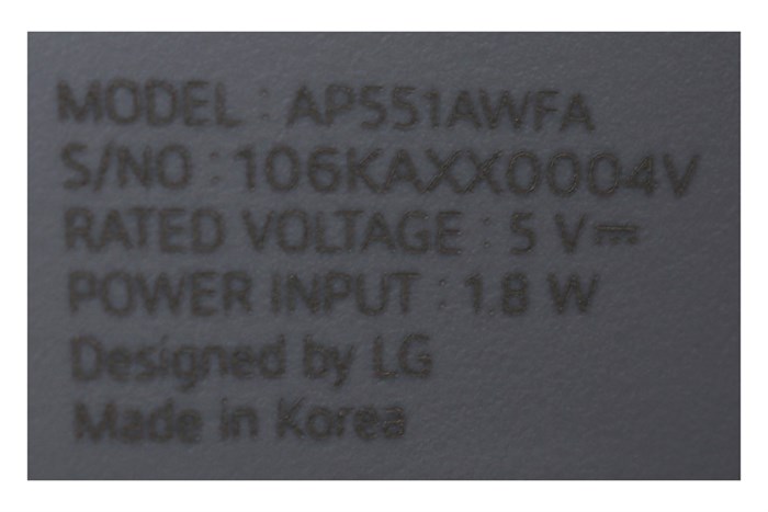 Khẩu trang lọc khí LG Puricare thế hệ 2 AP551AWFA.AJP Trắng Màu Trắng