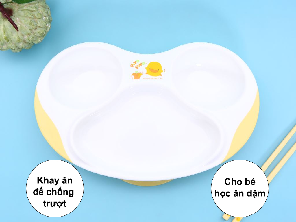 Khay ăn 3 ngăn PIYOPIYO PY630105 cho bé từ 9 tháng 2