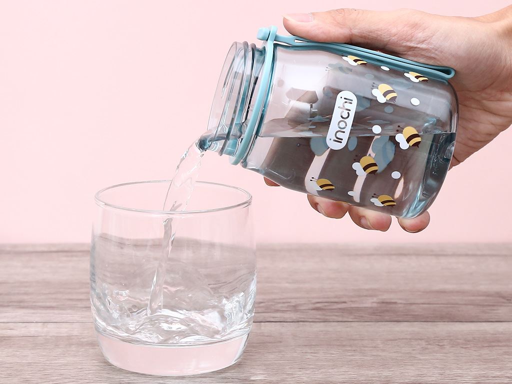 Bình đựng nước nhựa Tritan, PP Inochi Kita Fami 350 ml - Màu ngẫu nhiên 6