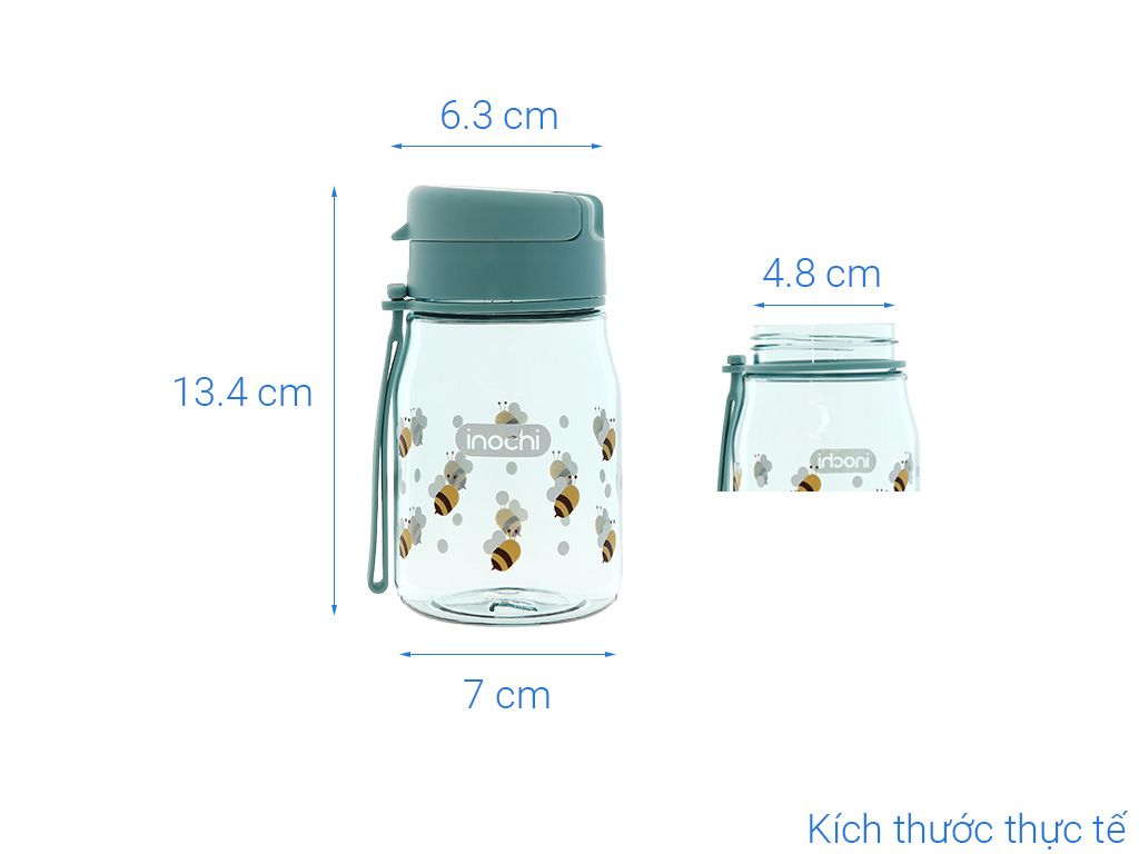 Bình đựng nước nhựa Tritan, PP Inochi Kita Fami 350 ml - Màu ngẫu nhiên 8