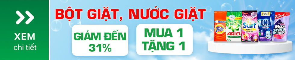 Bột Giặt, Nước Giặt Mua 1 Tặng 1, Giảm Đến 31%