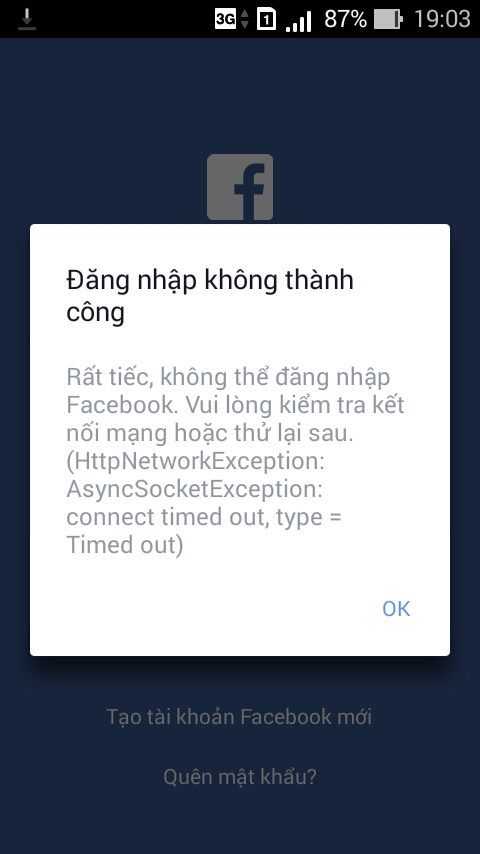 facebook lỗi không vào được