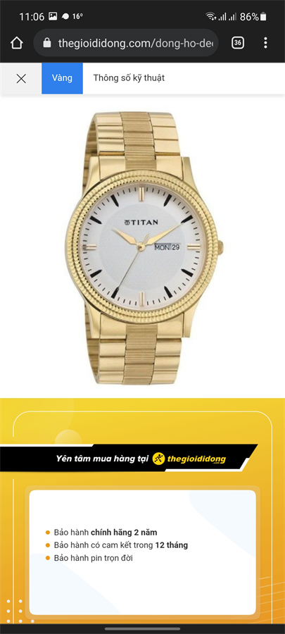 Đồng hồ Titan Regalia dòng sản phẩm sang trọng cho phái mạnh