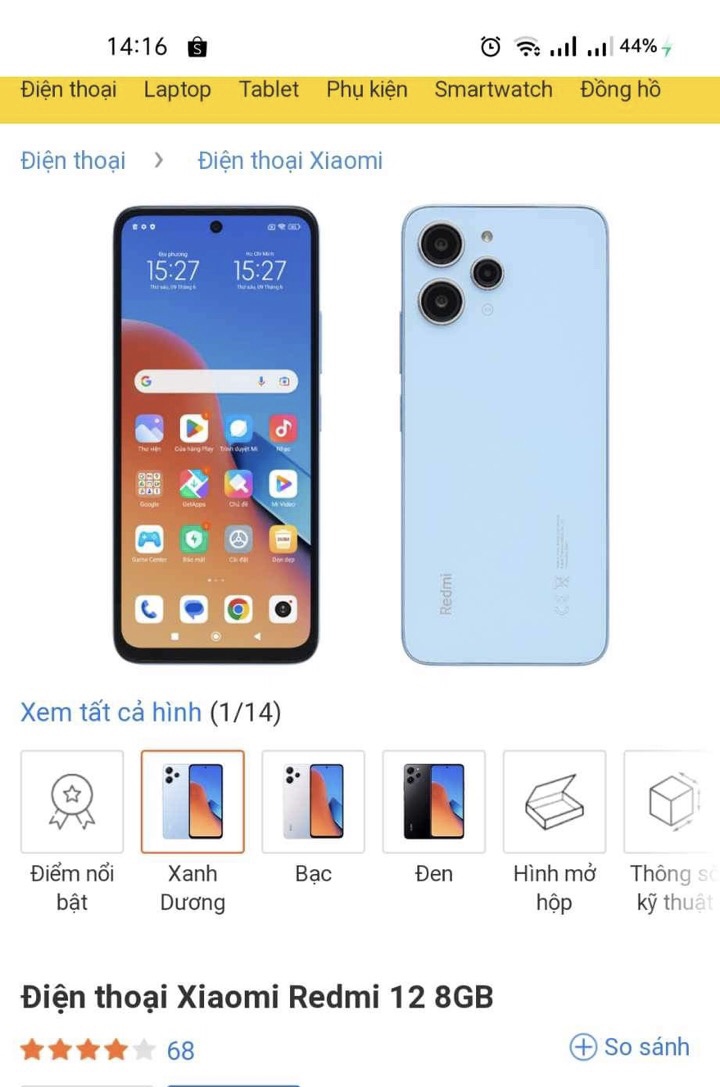 Xiaomi Redmi 12 chính hãng, giá tốt, nhiều mẫu mã lựa chọn