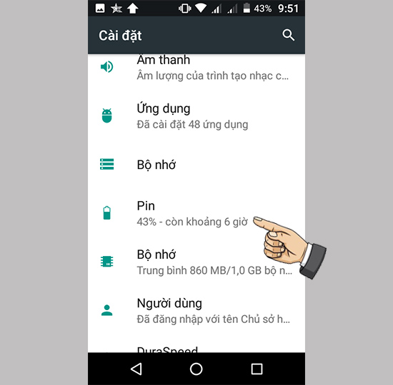 chọn Pin