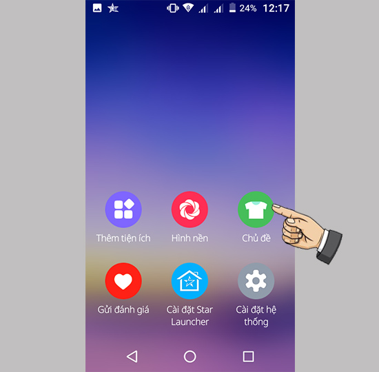 Bước 2: Chọn Chủ để