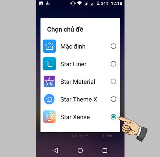 Bước 3: Chọn chủ đề yêu thích.