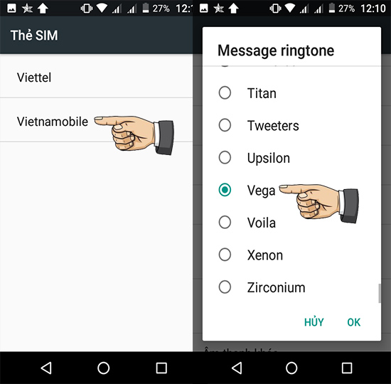 Bước 4: Chọn nhạc chuông Sim 2.