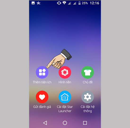 Bước 2: Chọn Tiện ích