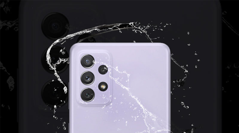 Galaxy A72 có khả năng kháng bụi, nước chuẩn IP67