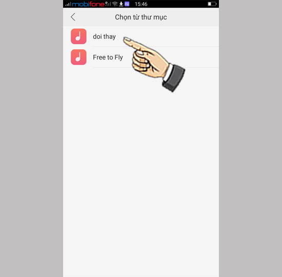 Bước 4: Chọn bài hát yêu thích làm nhạc chuông.