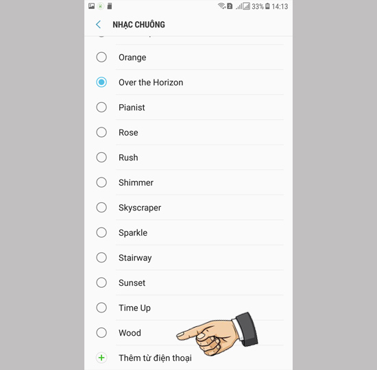 Chọn thêm từ điện thoại