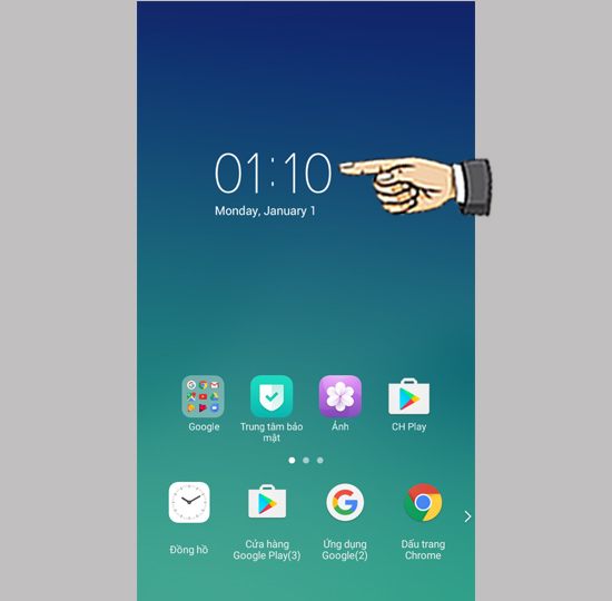 Bước 4: Nhấn giữ và kéo ứng dụng ra màn hình chính.