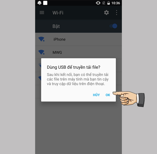 Chọn OK để đồng ý