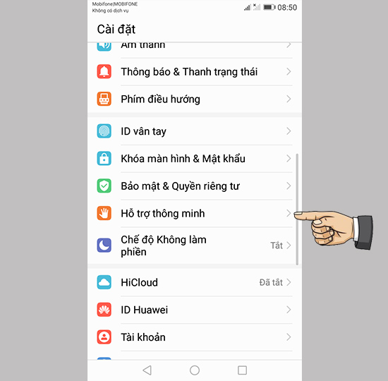 chọn Hỗ trợ thông minh
