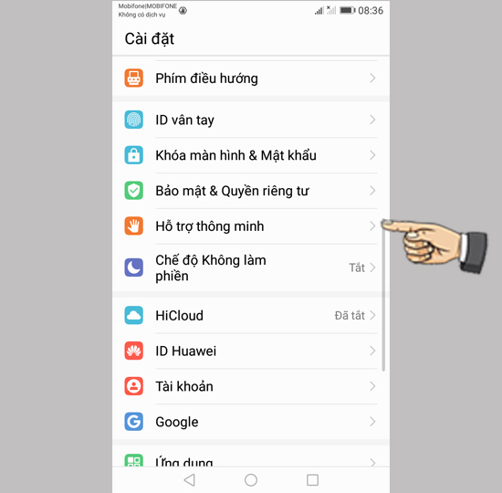 chọn Hỗ trợ thông minh