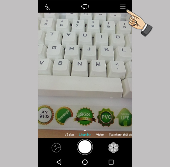 Bước 2: Chọn dấu 3 gạch.
