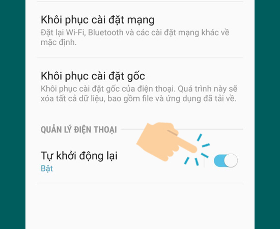  Bật/ Tắt Tự khởi động lạ