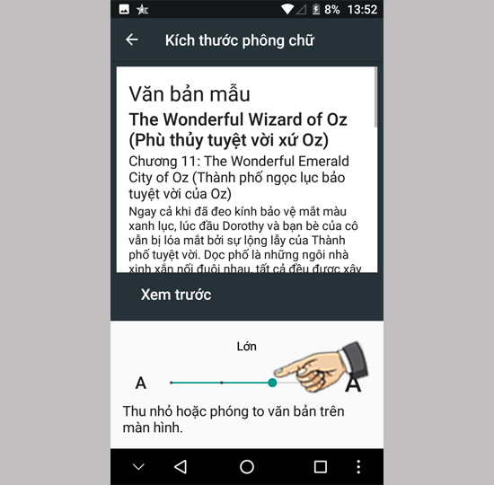 Chỉnh kích thước theo ý muốn.