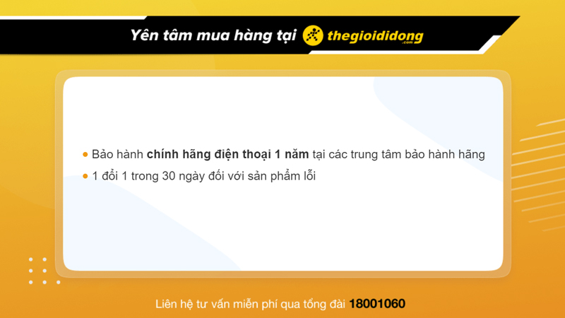  Chính sách bảo hành điện thoại tại Thế Giới Di Động