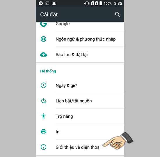 Vào giới thiệu về điện thoại