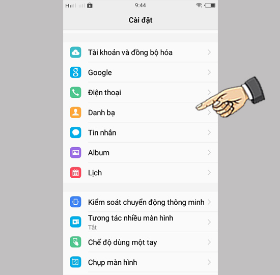 chọn Danh bạ