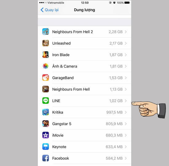 ​Bộ nhớ ứng dụng lại tăng lên