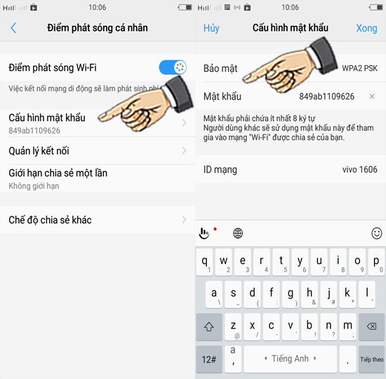 Bước 3: Thiết lập cấu h&igrave;nh wifi.