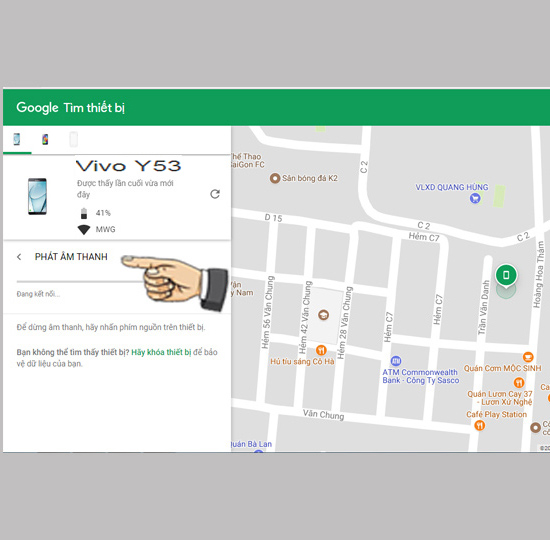 Bước 4: Phát âm báo trên điện thoại.