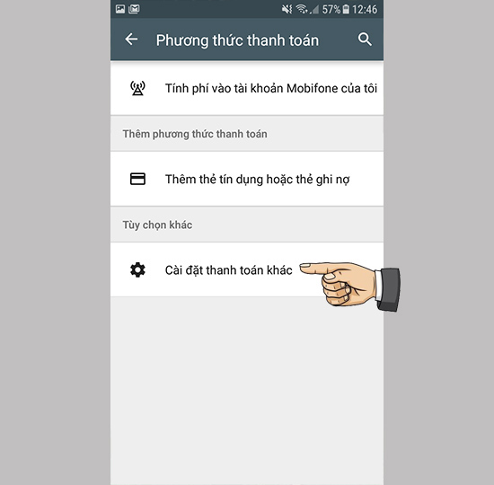 Cài đặt thanh toán khác