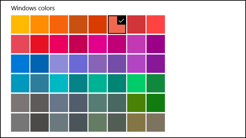Bảng Windows colors