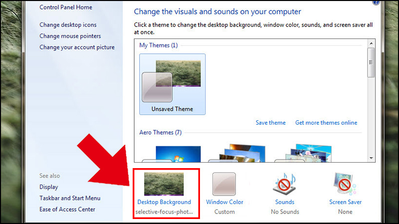 Chọn Desktop Backgound